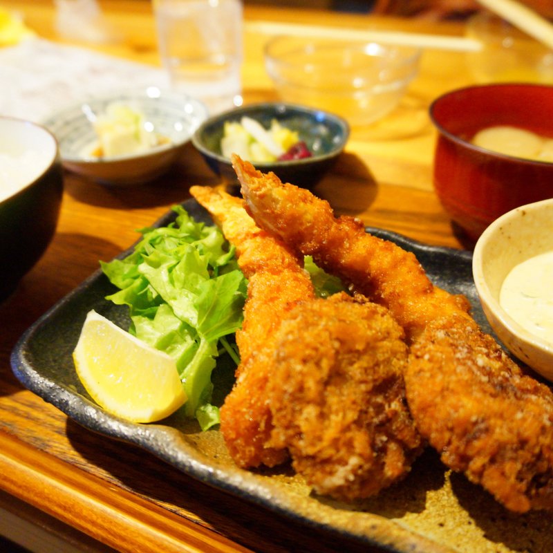 エビフライ定食(食堂居酒屋 キリン )