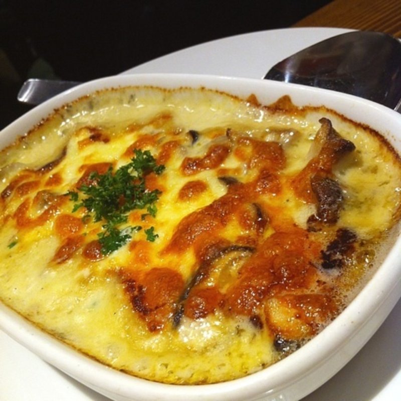 ひき肉とマッシュポテトと揚げ茄子の重ね焼き(Tsui-teru!)