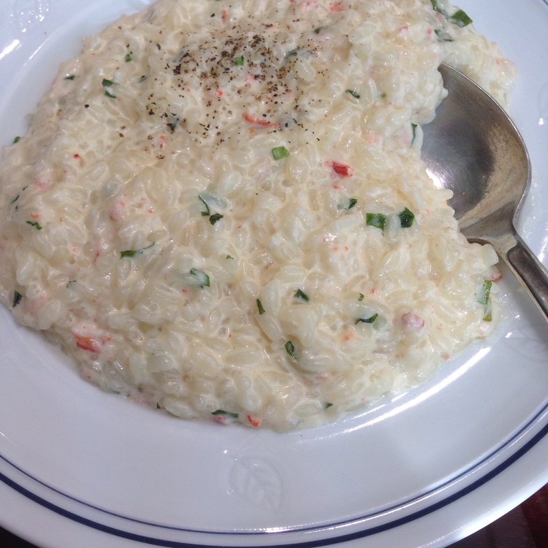 カニと青葉のリゾット(パパスカフェ 新宿タカシマヤ店)