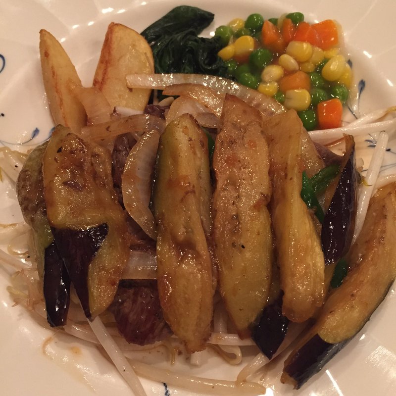 牛肉と茄子の生姜焼き(サンク )