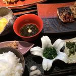 ランチ(焼き魚と天ぷら)