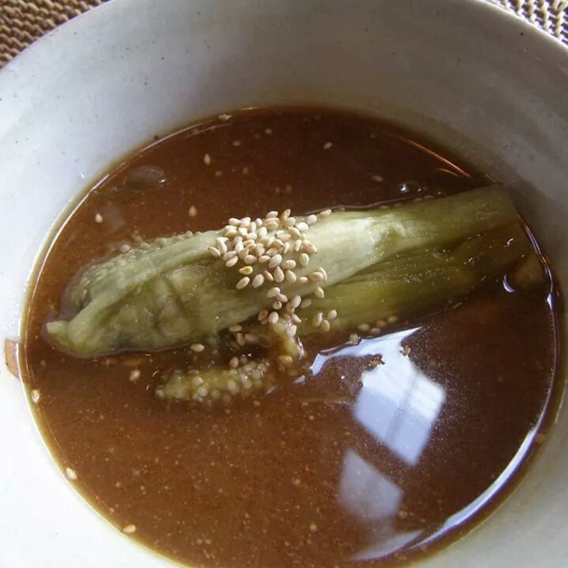 焼きなすのごま汁(ごはん屋ギャラリー猫車)
