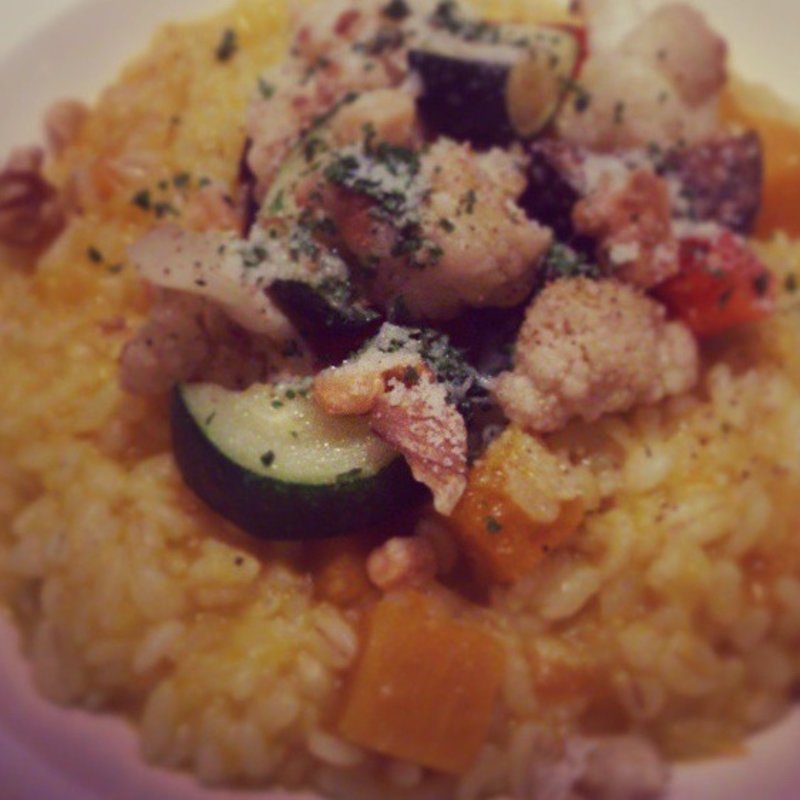 押し麦のかぼちゃリゾット(TORAYA CAFE 表参道ヒルズ店)