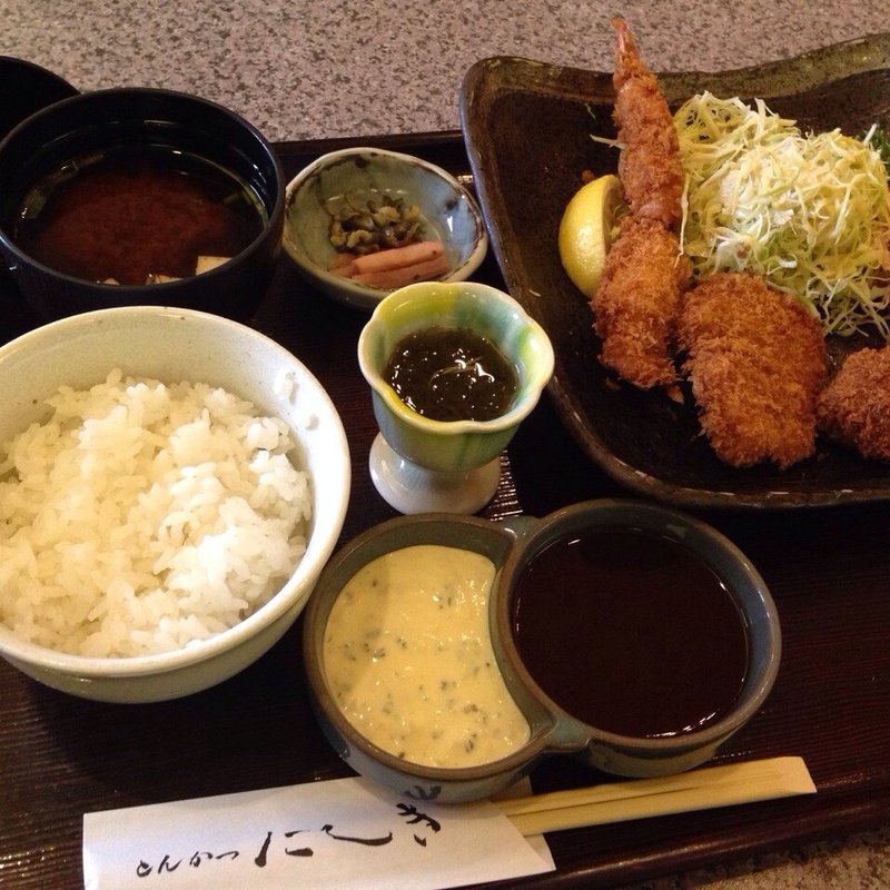 チーズかつ盛り合わせ定食(とんかつにしき )