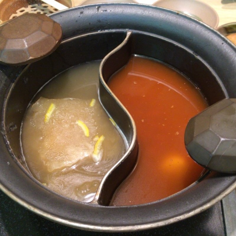 しゃぶしゃぶの2食鍋(しゃぶしゃぶ温野菜 三宿店)