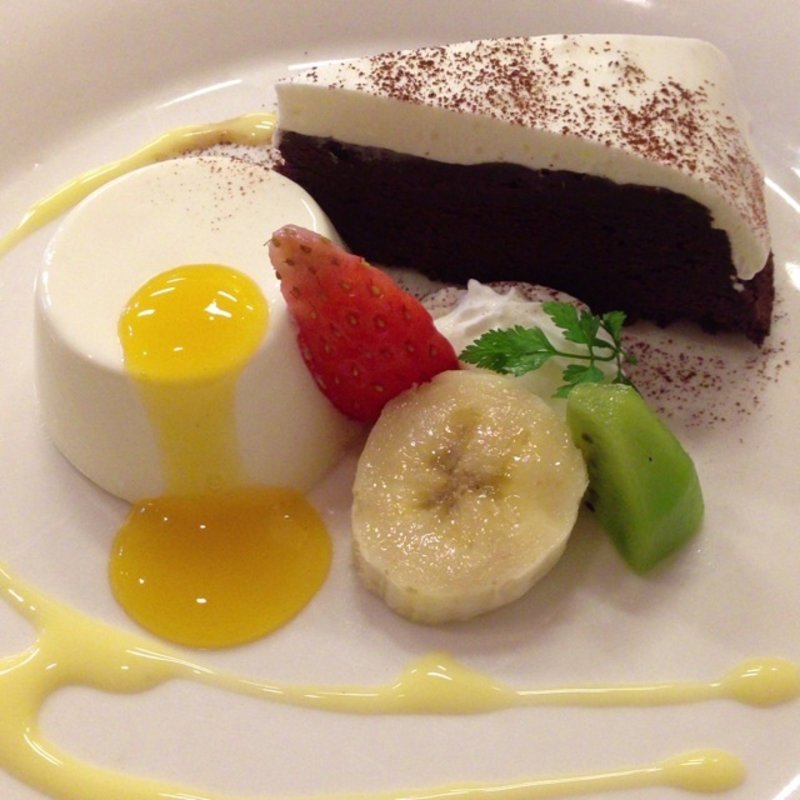 ガトーショコラとパンナコッタ(サントノーレ )