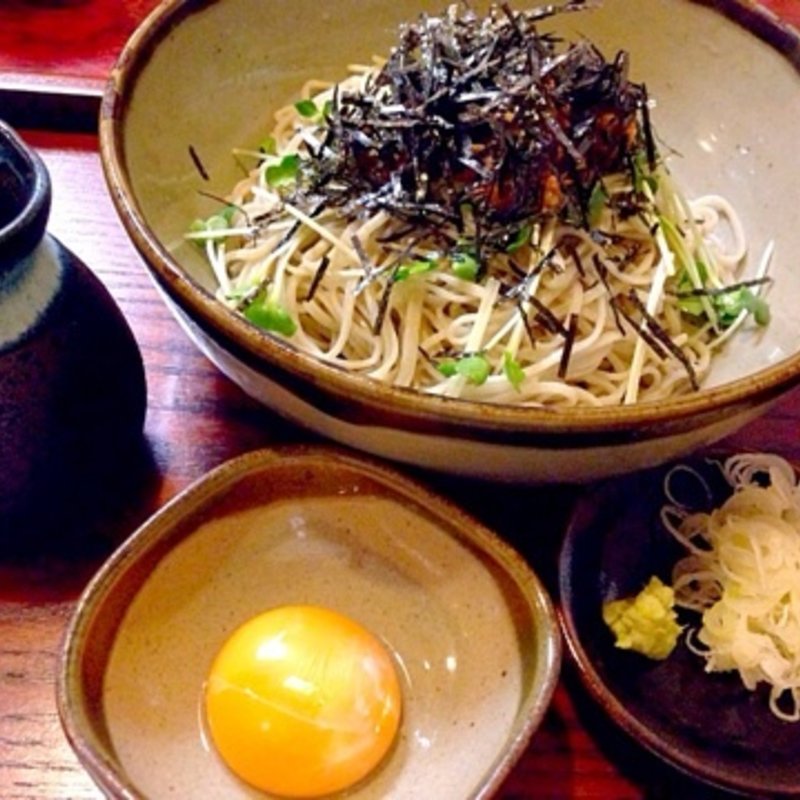 納豆ぶっかけ蕎麦(手打ちそば二丘)