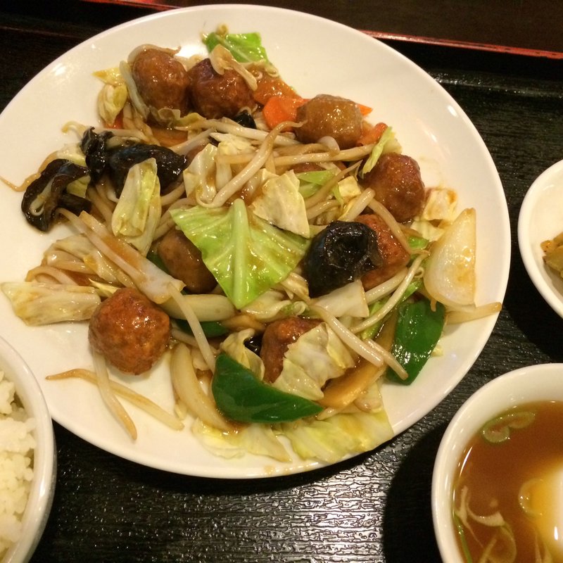 肉団子入り野菜炒め定食(福楽園 )