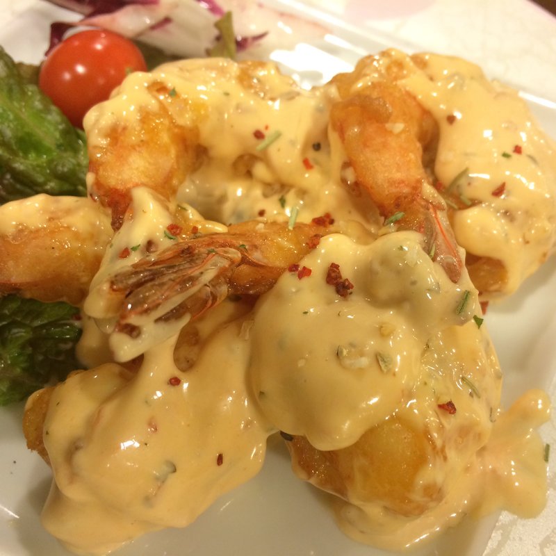 ピリ辛えびマヨ(お宿ごはん つだや)