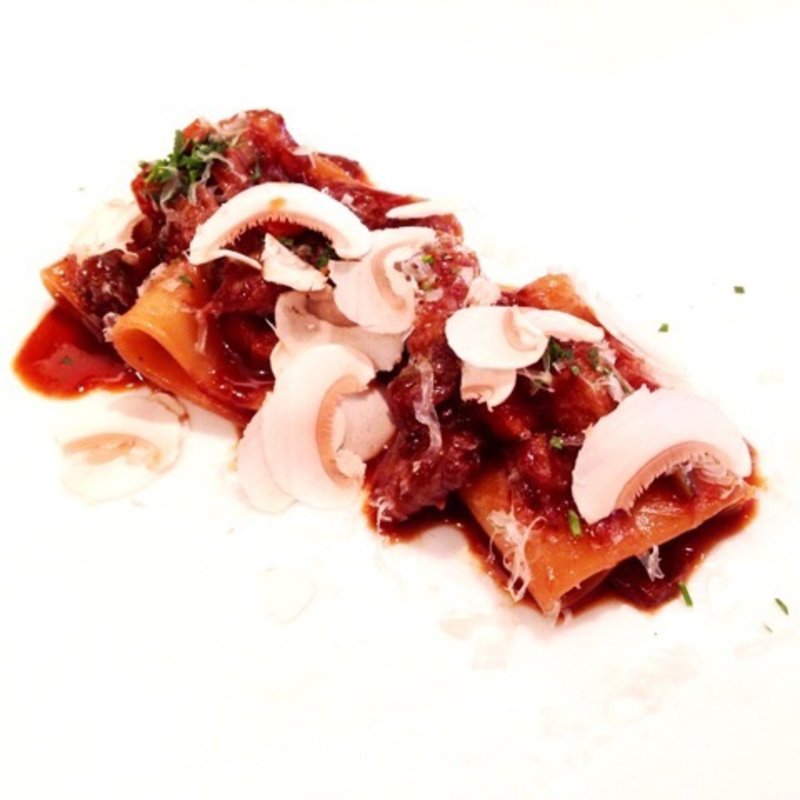 プリフィックスコースのパスタ 猪と蕪の赤ワインのパッケリ(リストランテ ホンダ (RISTORANTE HONDA))