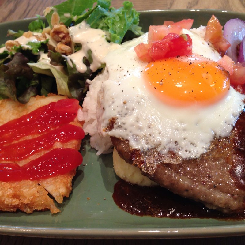 Hawaiianロコモコガーリックライスコンボ(WIRED CAFE ルクア大阪店)