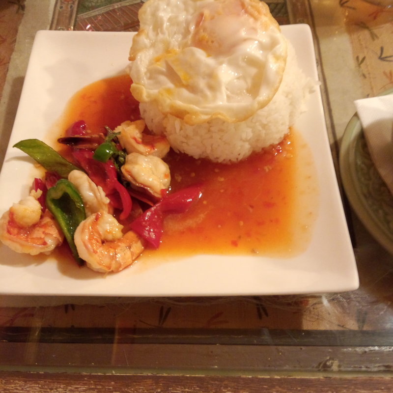 エビと野菜のトリプルソースぶっかけご飯(クルン・サイアム 自由が丘店)