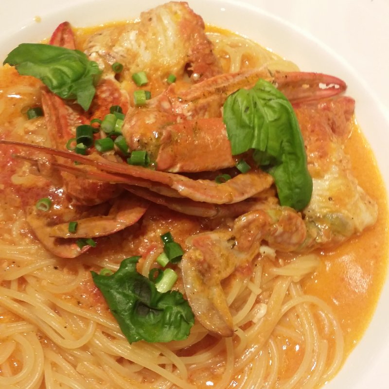 渡り蟹のパスタ(アメリカンクラブハウス)