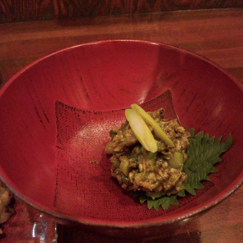 アスパラのアボカド和え(新大塚 きの字 大人がお酒を楽しむ店)