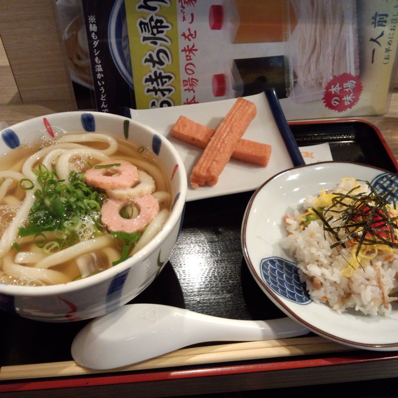 かけうどん＋バラ寿司＋天天セット(ちょうさ )