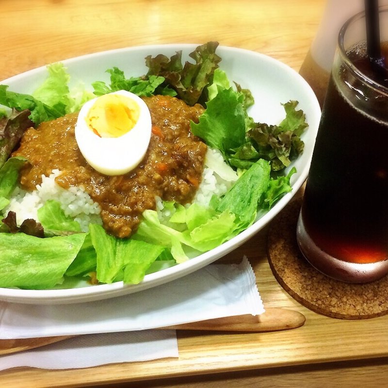 キーマカレーのセット(珈琲や 三鷹工房)