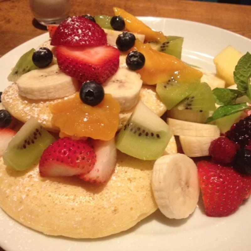 自家製 豆腐のパンケーキ　ココナッツバター添え(ボンダイカフェ)