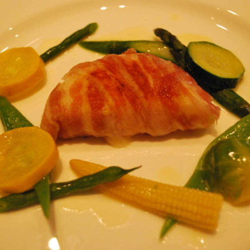 チーズの生ハム巻きと野菜のフリカッセ(セストセンソ 新宿タカシマヤ店)