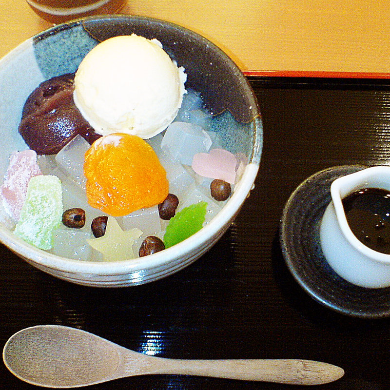 クリームあんみつ(松崎煎餅 お茶席 )