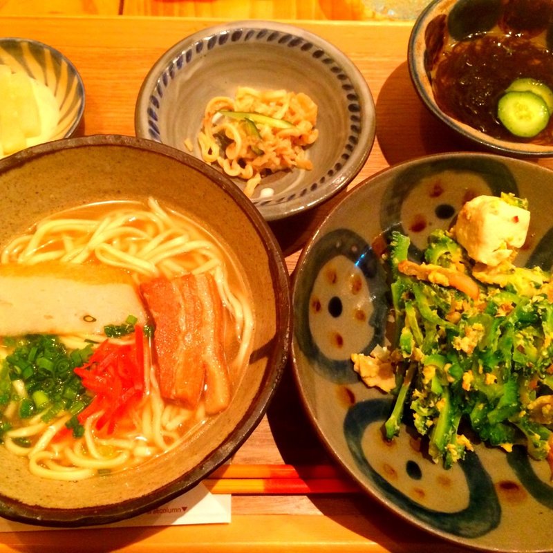 半ゴーヤ＆半そば定食
