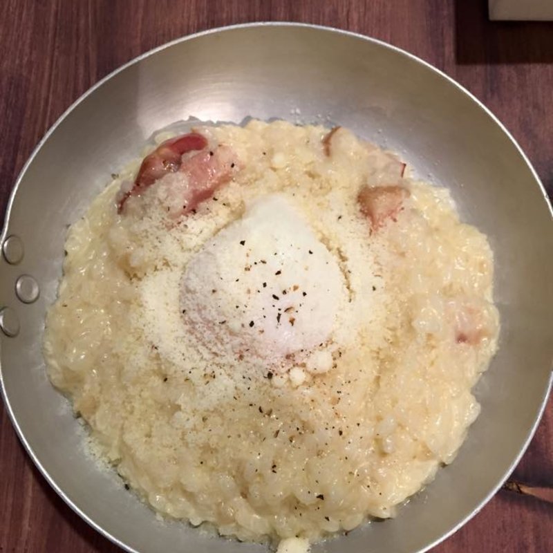 カルボナーラリゾット(ランチセット)(Risotto Cafe 東京基地 新宿ルミネエスト店 （リゾットカフェ）)