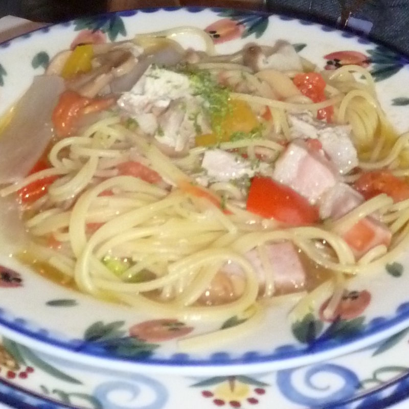 ベーコンと木の子のスパゲッティ(ジョイア・ミーア那須本店)