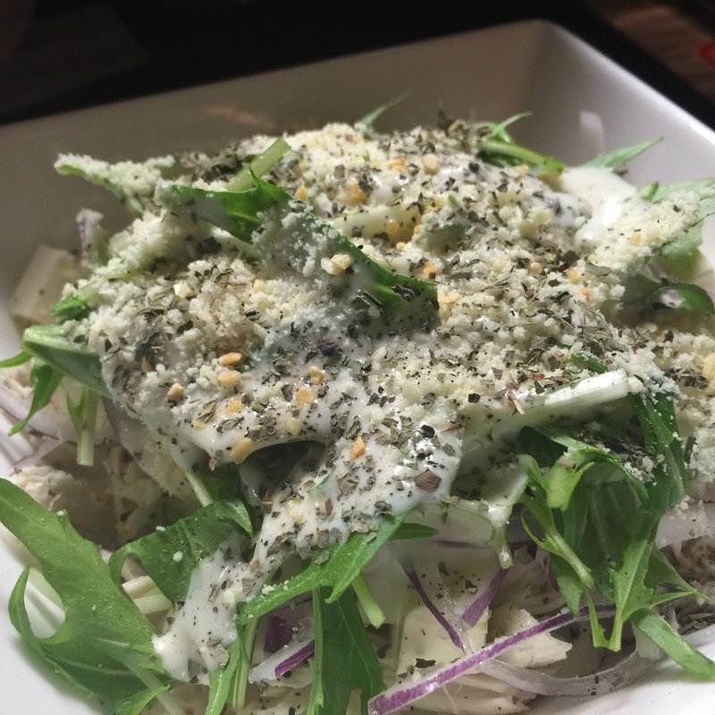 蒸し鳥とクリームチーズのカルボナーラ冷菜(焼鳥食堂 ゆめる)