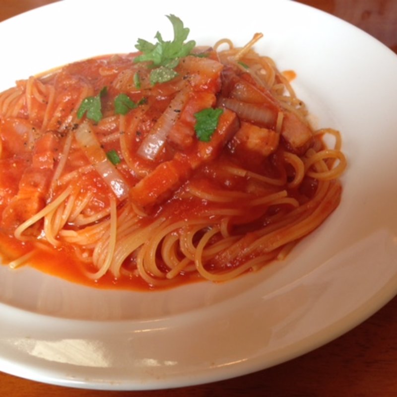 アマトリチャーナ(Pasta e Cafe Cino)