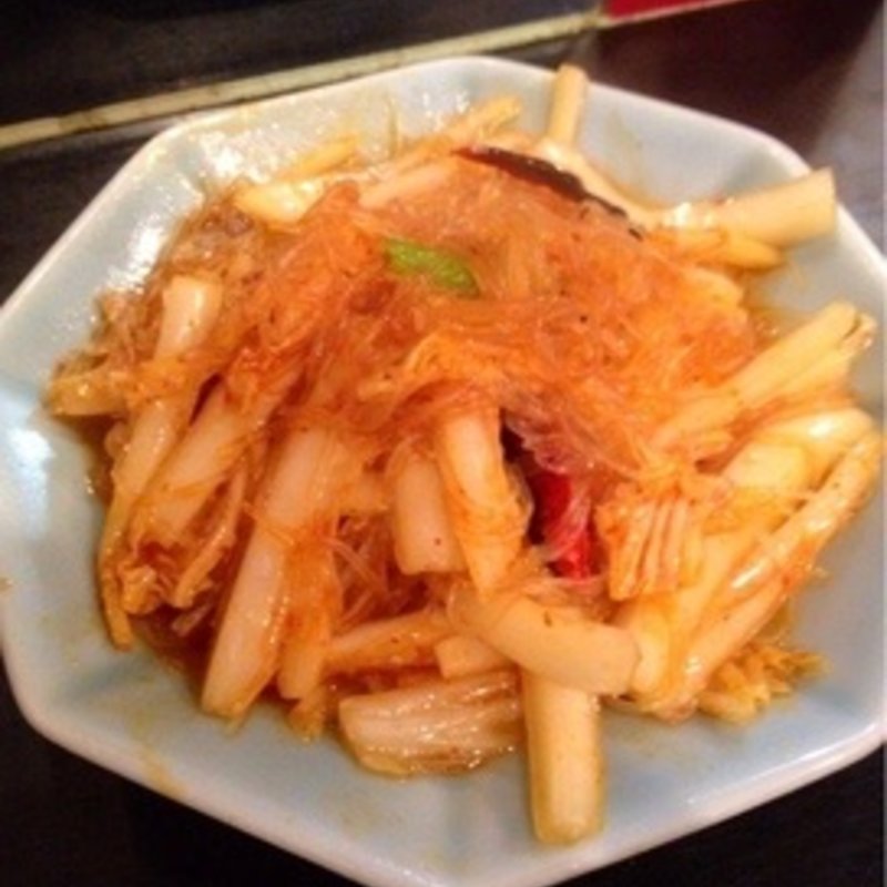 春雨と白菜の炒め物(毛家麺店(マオケメンテン))