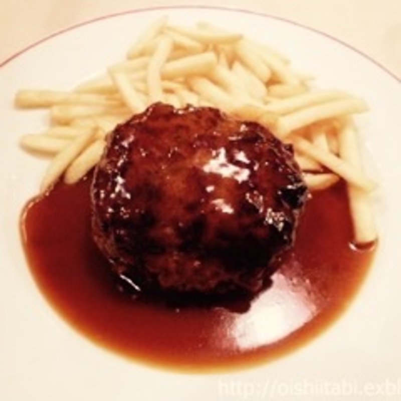 ハンバーグ(パリのワイン食堂)