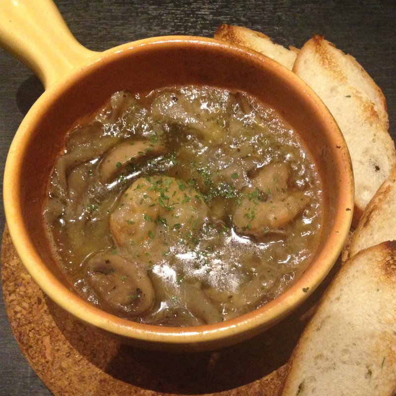 燻製オイルのアヒージョ(燻製カレー　くんかれ)