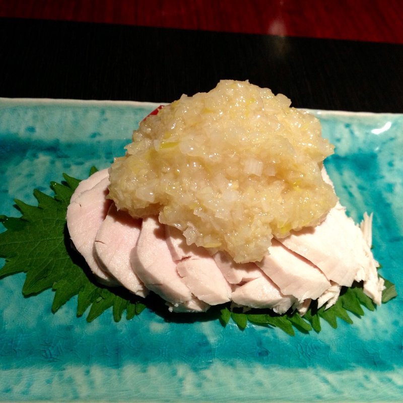 蒸し鶏のサラダ仕立て(創作中国料理 AKA)