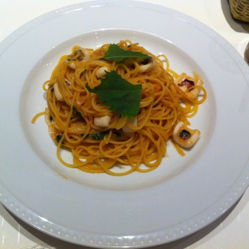 イカとパプリカのペペロンチーノ(リストランテ 勘十郎 )