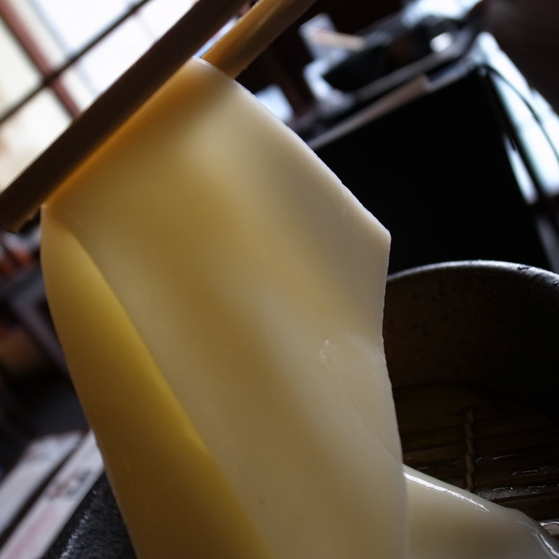 群馬：ひもかわうどん（冷）(うどんミュージアム)