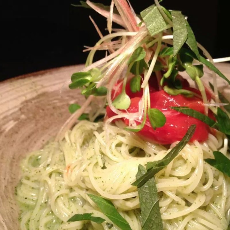 豆乳と大葉のカッペリーニ(すず)