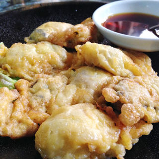 牡蠣の卵炒め(伝統韓国料理 松屋)