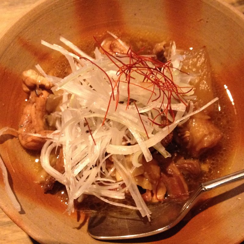 鶏もつの洋風煮込み(十二社通り 地鶏焼とりや)