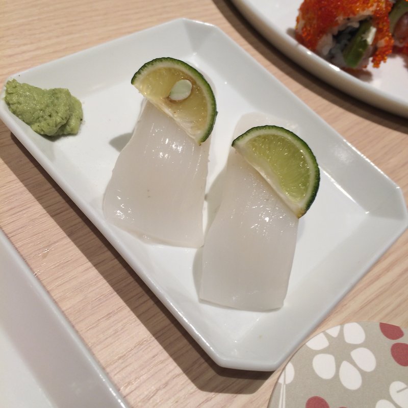 呼子剣先イカ 塩すだち 1貫(七海の幸 鮨陽)