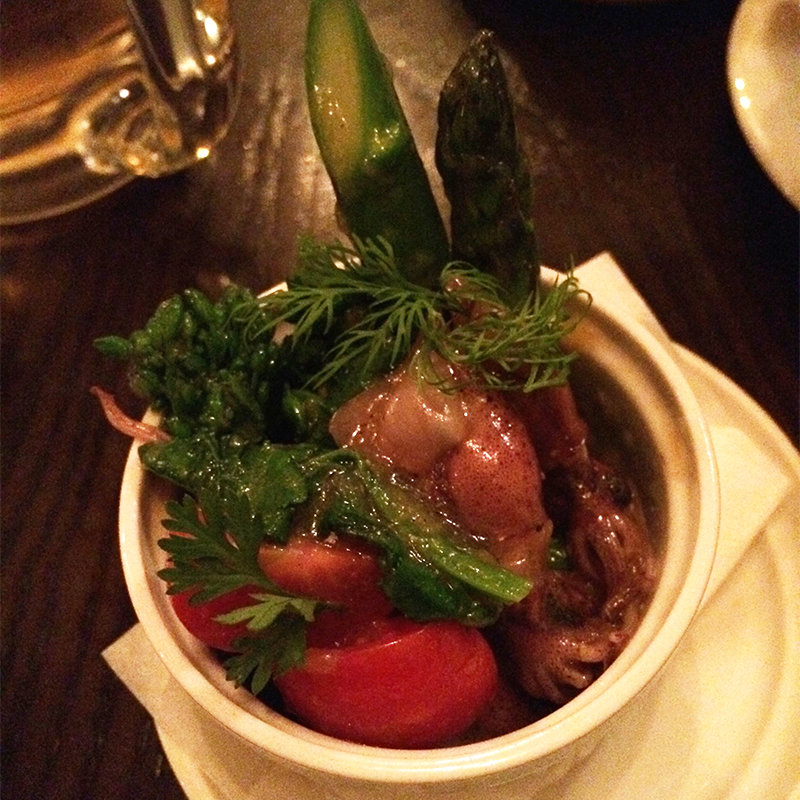 北陸産蛍烏賊と菜花の冷製(ミニヨン)