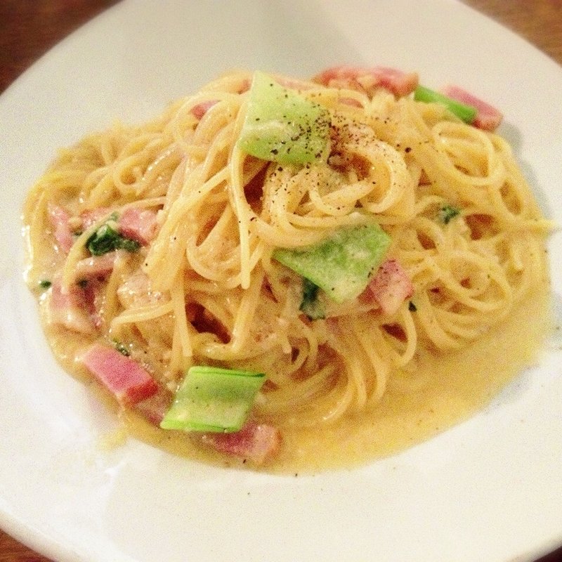  チンゲン菜とベーコンのカルボナーラ(オリエンタル カフェ （ORIENTAL CAFE）)