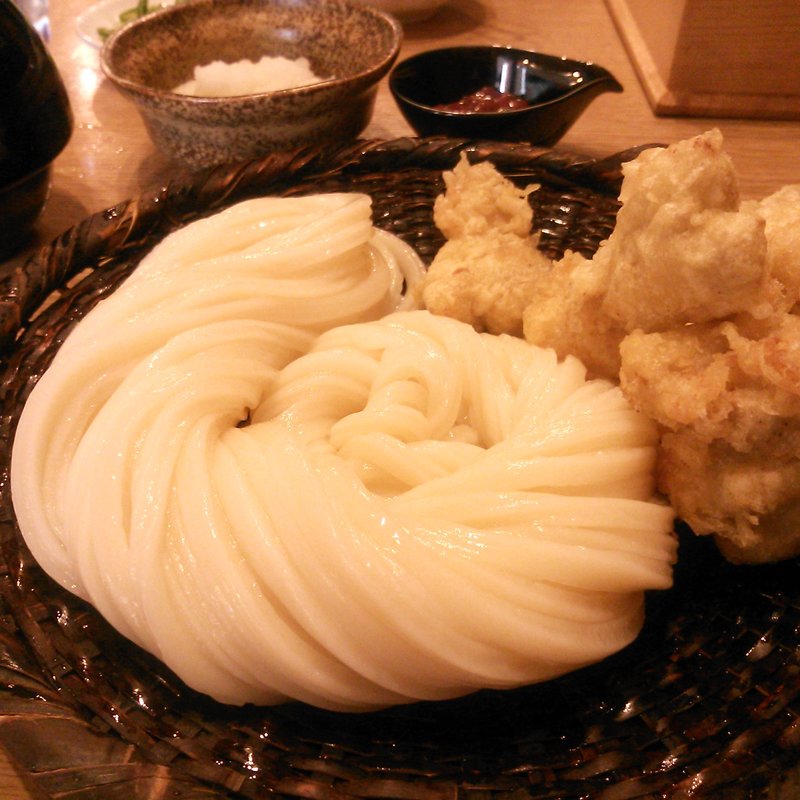 かしわ天ざる　おろし　梅かつお(慎)