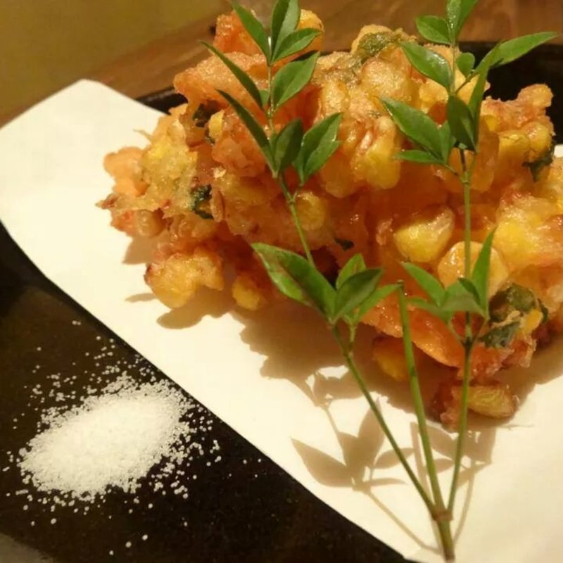 えびととうもろこしのかき揚げ(すず)