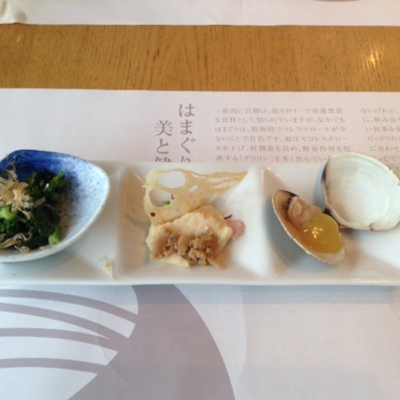 前菜盛り合わせ(はまぐり庵)