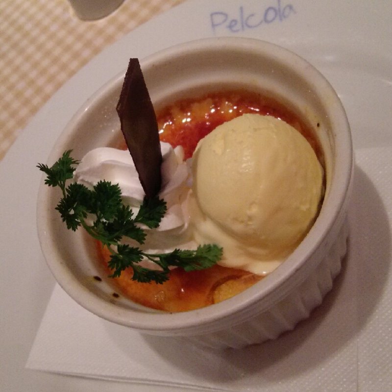 クレームブリュレ（ケーキセット）(Pelcola（ペルコラ ）大阪天王寺 MIO（ミオ）店)