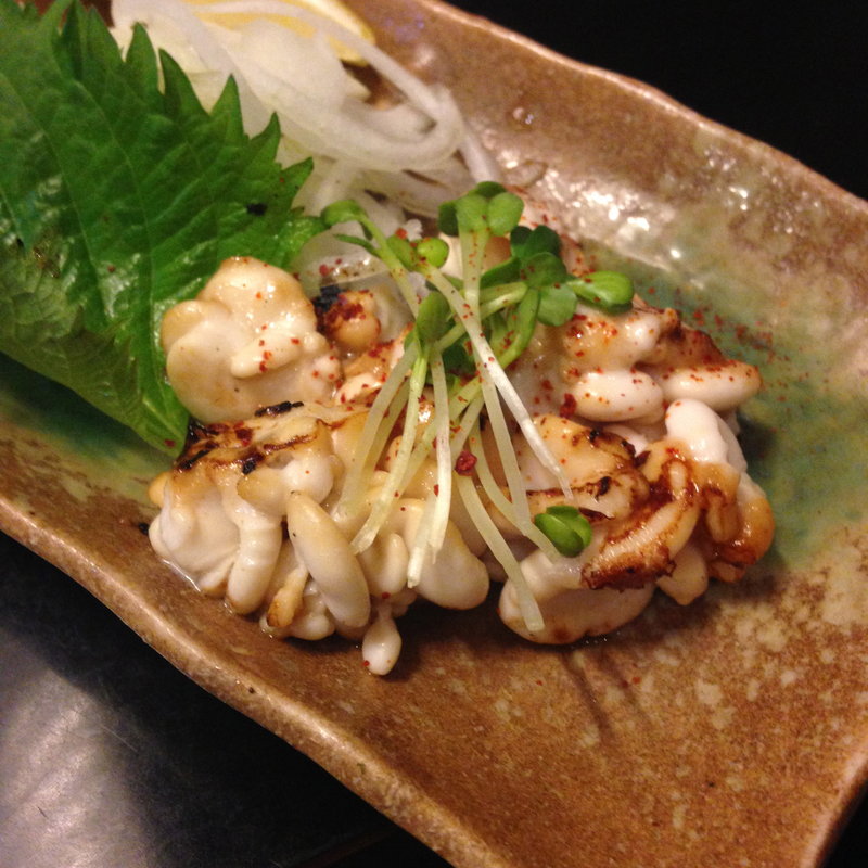 白子の醤油あぶり(鉄板焼屋 人生の楽園 （じんせいのらくえん）)