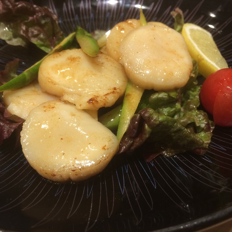 ホタテ貝柱バター焼き(喜多郎寿し 心斎橋店)