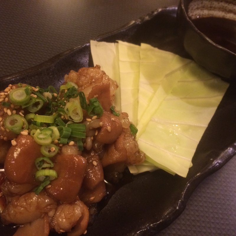 牛もつ特製タレ炒め(牛もつどて鍋 まつい亭)