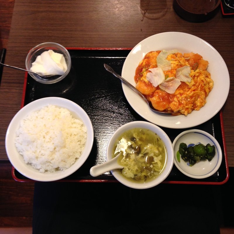 海老卵炒め定食(勇記餃子房)