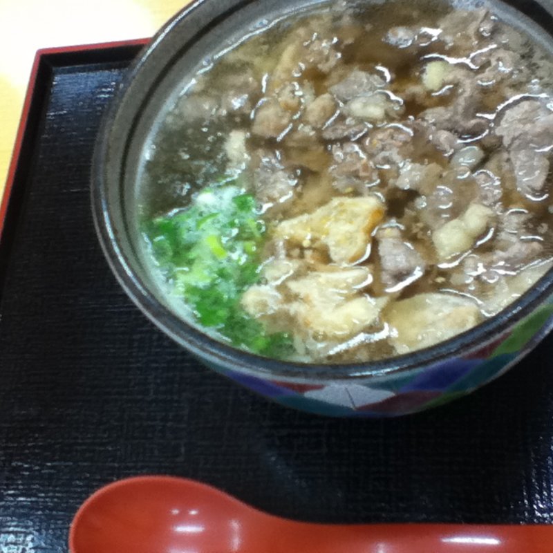 かすうどん(はびきのうどん 道の駅しらとりの郷本店)