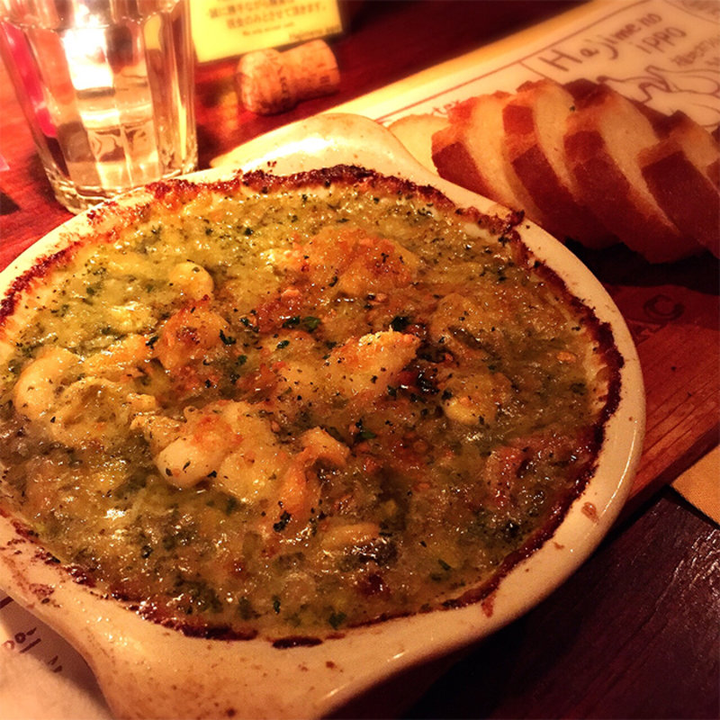 真タコとマッシュルームのガーリックオイル煮 アンチョビ風味(にんにく料理専門店 はじめの一っぽ HAJIME NO IPPO)